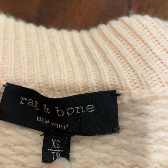 Rag&Bone Rag & Bone Kassidy Merino Wool Button Detailed Sweater in Light Pink - Picture 3 of 6